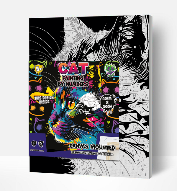 Cat paint by number, Cat painting, Cat painting for kids, Cat painting easy, Cat painting by numbers uk, Cat painting set, washable acrylic paints, Cat gifts for girls, paint by number on canvas, paint by numbers ready for wall mounting, paint by numbers for kids, paint by numbers for beginners, paint by numbers for children, paint by numbers with frame, framed paint by numbers, cat gifts for girls, gifts for cat lovers, cat gifts for women, cat gifts for kid, arts and crafts for adults