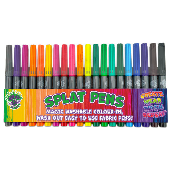 Fabric pens, washable pens, markers, magic markers, multi coloured pens, splat planet, colour in tshirt, colouring markers, sharpies,
