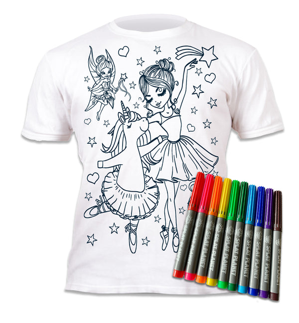 kids, children, chlidrens, colour in t-shirt, eatsleepdoodle, eat sleep doodle, grafix,  splat planet, color in t-shirt, color in t shirt, Unicorn, Unique unicorn, Unicorn t shirt, rainbow, rainbow colouring, Unicorn colouring, Unicorn coloring, personalise, Magic, kids gift, unique present, magic t-shirt, magic t-shirt