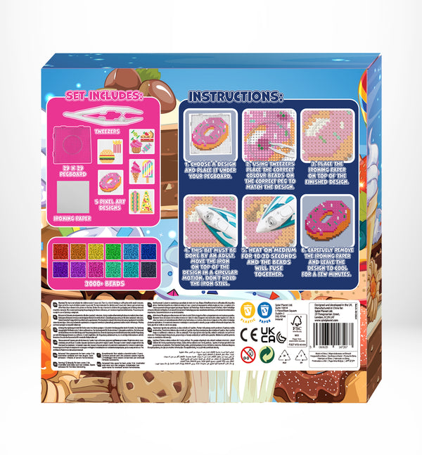 Yummy food themed fuse beads, Burger design melty beads, Hot Dog fuse bead kits, Food fuse bead kit, Melty beads Burger, DIY Food theme crafts, Colorful Food beads, Yummy craft supplies, Kids melting bead art, Creative bead kit for kids, Non-toxic fuse beads, Burger gift for children, Gifts for fast food lovers, Pegboard ice cream designs, Food gift for fuse bead lovers, Food arts and crafts, fuse bead pegboards,