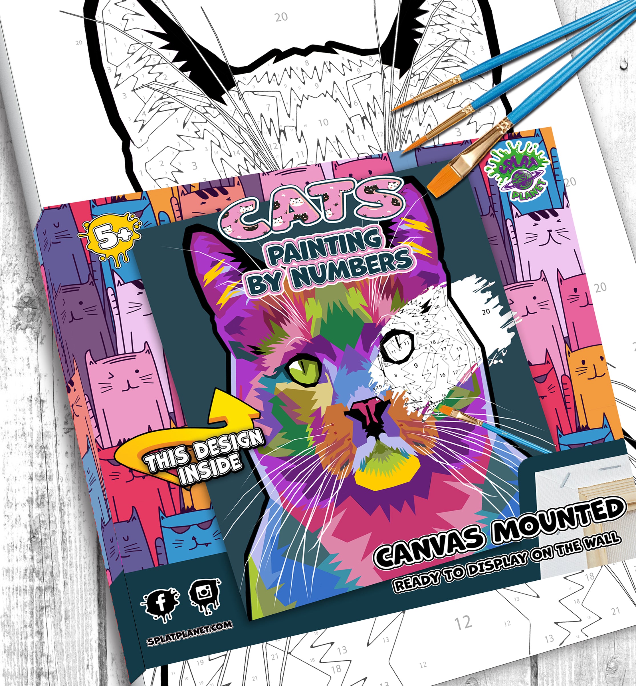 Cat paint by number, Cat painting, Cat painting for kids, Cat painting easy, Cat painting by numbers uk, Cat painting set, washable acrylic paints, Cat gifts for girls, paint by number on canvas, paint by numbers ready for wall mounting, paint by numbers for kids, paint by numbers for beginners, paint by numbers for children, paint by numbers with frame, framed paint by numbers, cat gifts for girls, gifts for cat lovers, cat gifts for women, cat gifts for kid, arts and crafts for adults