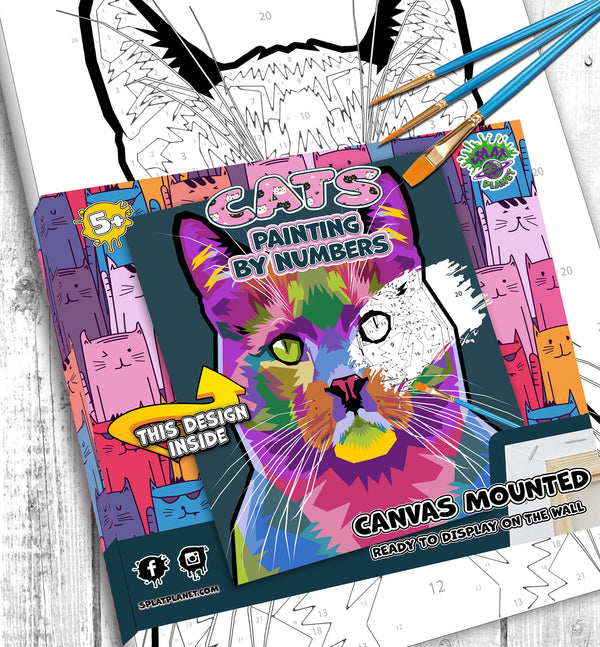 Cat paint by number, Cat painting, Cat painting for kids, Cat painting easy, Cat painting by numbers uk, Cat painting set, washable acrylic paints, Cat gifts for girls, paint by number on canvas, paint by numbers ready for wall mounting, paint by numbers for kids, paint by numbers for beginners, paint by numbers for children, paint by numbers with frame, framed paint by numbers, cat gifts for girls, gifts for cat lovers, cat gifts for women, cat gifts for kid, arts and crafts for adults