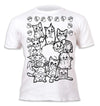 kids, children, chlidrens, colour in t-shirt, art2colour, art 2 colour, splat planet, Butterflies, colouring, colour in, personalise, Magic, Cats, Cat