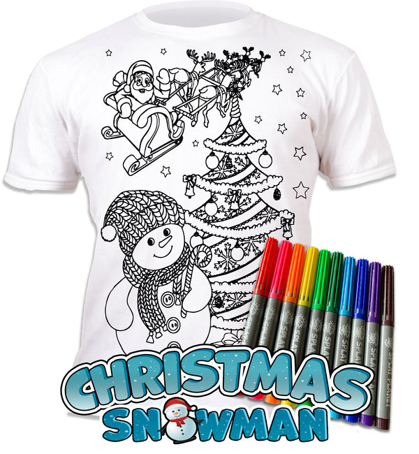 kids, children, chlidrens, eatsleepdoodle, eat sleep doodle, grafix, colour in t-shirt, colour in tshirt, color in t-shirt, color in t shirt, gingerbread, Snowman, Christmas, Santa, Father Christmas, festive colour in, wash out, colour in again, magic colouring, fabric pens, splat planet, colouring, colour in, washable pens, magic, toddlers, Kids, magic,  colouring, fabric pens, boys, girls, gift, christmas present, unique gift,