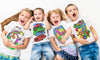 kids, children, chlidrens, colour in t-shirt, art2colour, art 2 colour, splat planet, Butterflies, colouring, colour in, personalise, Magic, Farm
