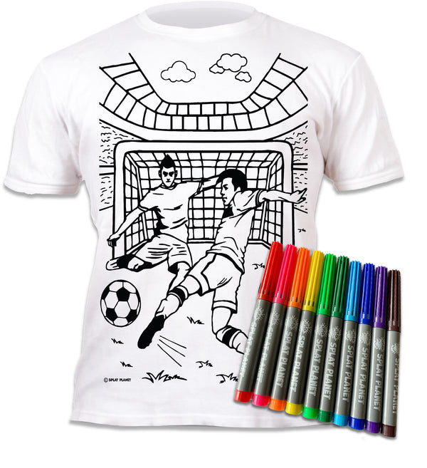 kids, children, eatsleepdoodle, eat sleep doodle, grafix, chlidrens, colour in t-shirt, art2colour, art 2 colour, splat planet, colouring, colour in, washable pens, magic, toddlers, Kids, magic, footy colouring, Football colouring, Football, arsenal colouring, arsenal, Tottenham, West Ham, Liverpool, man united, Manchester United, swindon, Watford, Chelsea, Manchester City, Man City, Leeds, team, player, goal, score, fabric pens, boys, girls, toddlers, gift, christmas present,