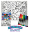 kids, children, chlidrens, colour in t-shirt, eatsleepdoodle, eat sleep doodle, grafix,  splat planet, color in t-shirt, color in t shirt, placemat, place mat, keep kids busy, unicorn placemat, Unicorn, Memaid, the little mermaid, Disney, Unicorn t shirt, rainbow, rainbow colouring, Unicorn colouring, Unicorn coloring, personalise, Magic, kids gift, unique present, magic t-shirt, magic placemat, splat mat, splat planet,