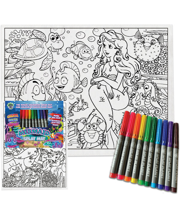 kids, children, chlidrens, colour in t-shirt, eatsleepdoodle, eat sleep doodle, grafix,  splat planet, color in t-shirt, color in t shirt, placemat, place mat, keep kids busy, unicorn placemat, Unicorn, Memaid, the little mermaid, Disney, Unicorn t shirt, rainbow, rainbow colouring, Unicorn colouring, Unicorn coloring, personalise, Magic, kids gift, unique present, magic t-shirt, magic placemat, splat mat, splat planet,