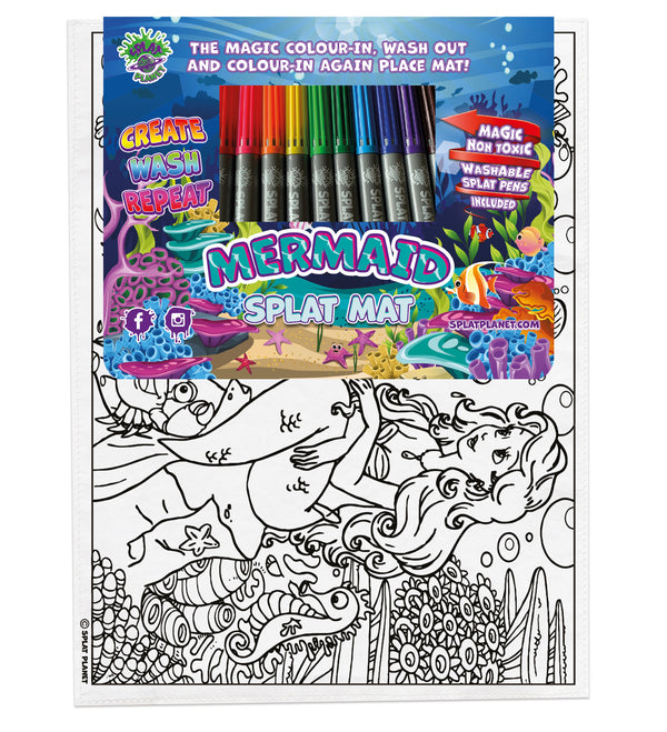 kids, children, chlidrens, colour in t-shirt, eatsleepdoodle, eat sleep doodle, grafix,  splat planet, color in t-shirt, color in t shirt, placemat, place mat, keep kids busy, unicorn placemat, Unicorn, Memaid, the little mermaid, Disney, Unicorn t shirt, rainbow, rainbow colouring, Unicorn colouring, Unicorn coloring, personalise, Magic, kids gift, unique present, magic t-shirt, magic placemat, splat mat, splat planet,