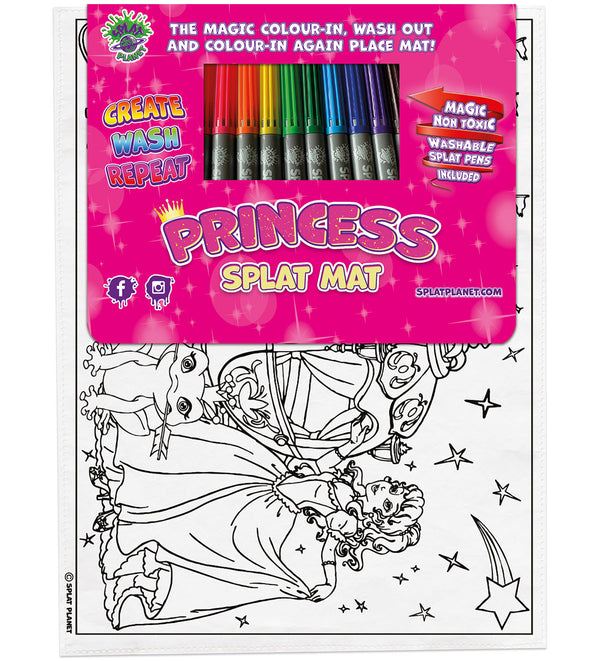 kids, children, chlidrens, colour in t-shirt, eatsleepdoodle, eat sleep doodle, grafix,  splat planet, color in t-shirt, color in t shirt, placemat, place mat, keep kids busy, Princess placemat, Cinderalla, Memaid, the little mermaid, Disney, Unicorn t shirt, rainbow, rainbow colouring, Unicorn colouring, Unicorn coloring, personalise, Magic, kids gift, unique present, magic t-shirt, magic placemat, splat mat, splat planet,