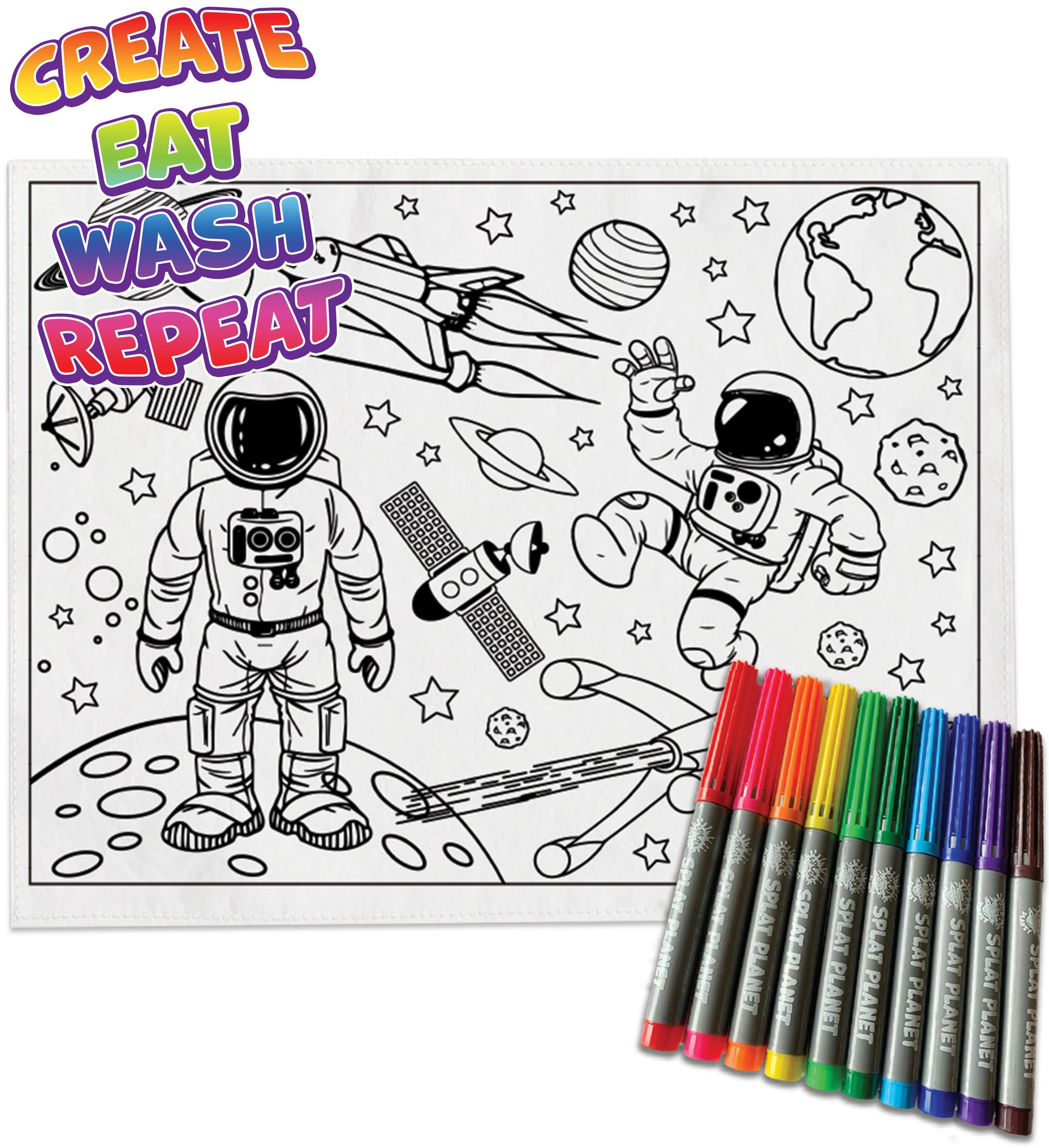 kids, children, eatsleepdoodle, eat sleep doodle, grafix, chlidrens, colour in t-shirt, placemat, place mat, unicorn, alien colouring, coloring, splat shirt, splat mat, splat planet, Butterflies, colouring, colour in, personalise, Magic, space, spaceship, rocket