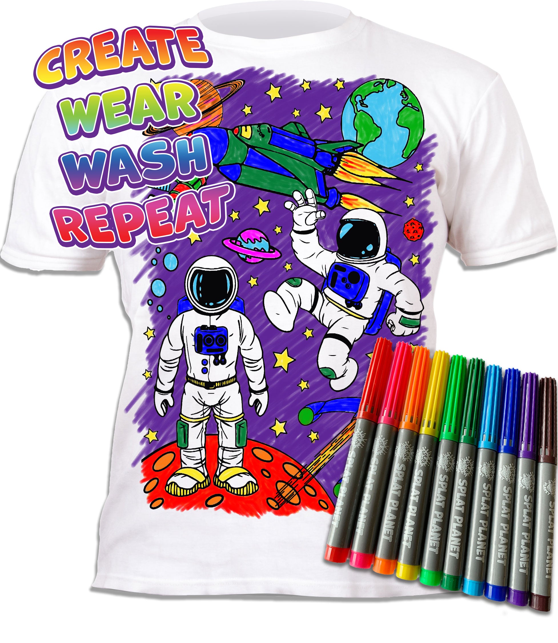 kids, children, eatsleepdoodle, eat sleep doodle, grafix, chlidrens, colour in t-shirt, art2colour, art 2 colour, splat planet, Butterflies, colouring, colour in, personalise, Magic, space, spaceship, rocket