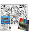 kids, children, eatsleepdoodle, eat sleep doodle, grafix,  placemat, place mat, splat planet, colouring, colour in, washable pens, magic, toddlers, Kids, super hereos colouring, superhero, disney, Disney colouring, superman colouring, superman, super man, captain America, Spiderman, batman, green ivy, robin, iron man, ironman, bat man, hero, superhero, super hero, hereos, save the world, green lantern, marvel, comic, movie, warner movie, fabric pens, boys, girls, toddlers, gift, christmas present