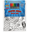 kids, children, eatsleepdoodle, eat sleep doodle, grafix,  placemat, place mat, splat planet, colouring, colour in, washable pens, magic, toddlers, Kids, super hereos colouring, superhero, disney, Disney colouring, superman colouring, superman, super man, captain America, Spiderman, batman, green ivy, robin, iron man, ironman, bat man, hero, superhero, super hero, hereos, save the world, green lantern, marvel, comic, movie, warner movie, fabric pens, boys, girls, toddlers, gift, christmas present