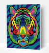Tiger paint by number, Tiger painting, Tiger painting for kids, Tiger painting easy, Tiger jungle animal painting set, washable acrylic paints, Tiger gifts, paint by number on canvas, paint by numbers ready for wall mounting, paint by numbers for kids, paint by numbers for beginners, paint by numbers for children, paint by numbers with frame, framed paint by numbers, Tiger arts and crafts, Tiger toys, Tiger art, arts and crafts for adults, fluorescent paints, UV Neon Paints