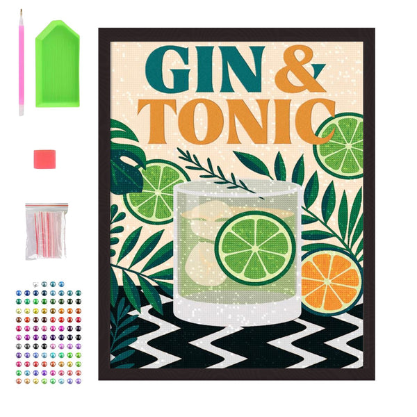 Gin & Tonic Framed Diamond painting
