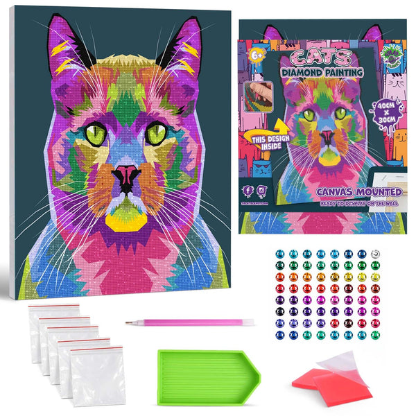 Cat diamond painting, Cat diamond art, Cat diamond painting for kids, cat diamond art kits, cat crystal art, cat crystal art set, 5D diamond painting kits, 5D diamond art, Flamingo gifts, cat gifts for girls, cat gifts for women, framed diamond art kits, framed diamond painting, diamond painting for beginners, framed crystal art, cat gift for cat lovers, Cat arts and crafts, cat canvas wall art, cat art kit,