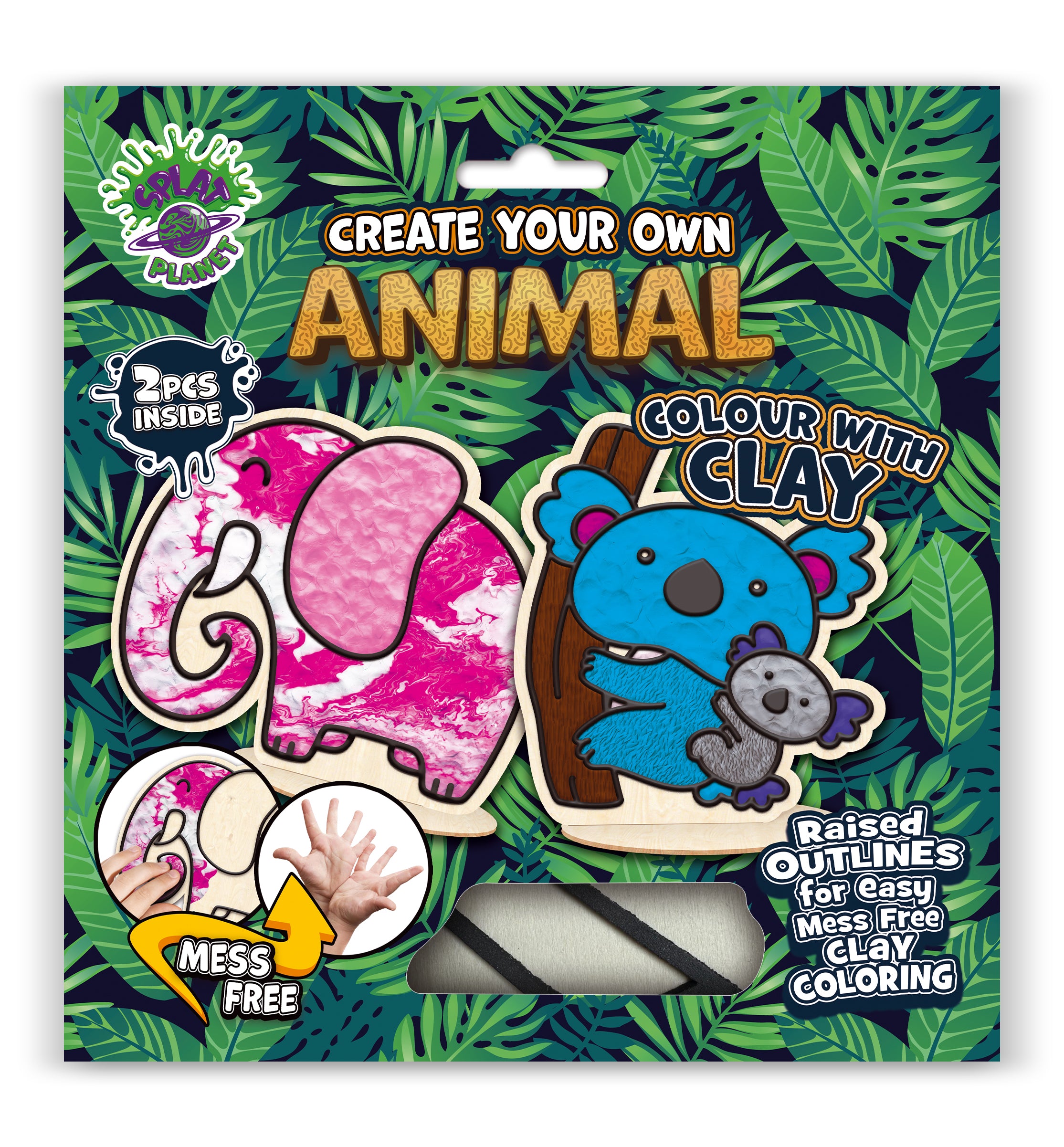 Animal clay colouring kit, Jungle animal clay craft, DIY animal modelling kit, Kids animal clay art set, Wildlife themed clay activity, Creative animal craft for children, Sensory clay colouring kit, Animal character clay set, Non-toxic animal craft kit, Fun animal project for kids.