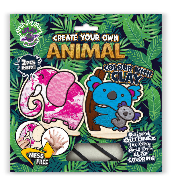 Animal clay colouring kit, Jungle animal clay craft, DIY animal modelling kit, Kids animal clay art set, Wildlife themed clay activity, Creative animal craft for children, Sensory clay colouring kit, Animal character clay set, Non-toxic animal craft kit, Fun animal project for kids.