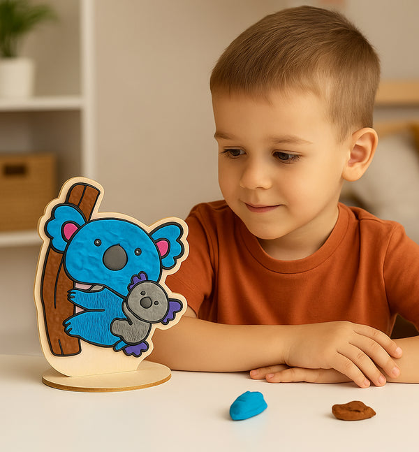 Animal clay colouring kit, Jungle animal clay craft, DIY animal modelling kit, Kids animal clay art set, Wildlife themed clay activity, Creative animal craft for children, Sensory clay colouring kit, Animal character clay set, Non-toxic animal craft kit, Fun animal project for kids.