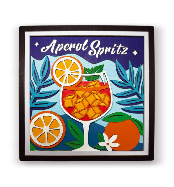 Wooden Aperol Spritz Art Craft Kit