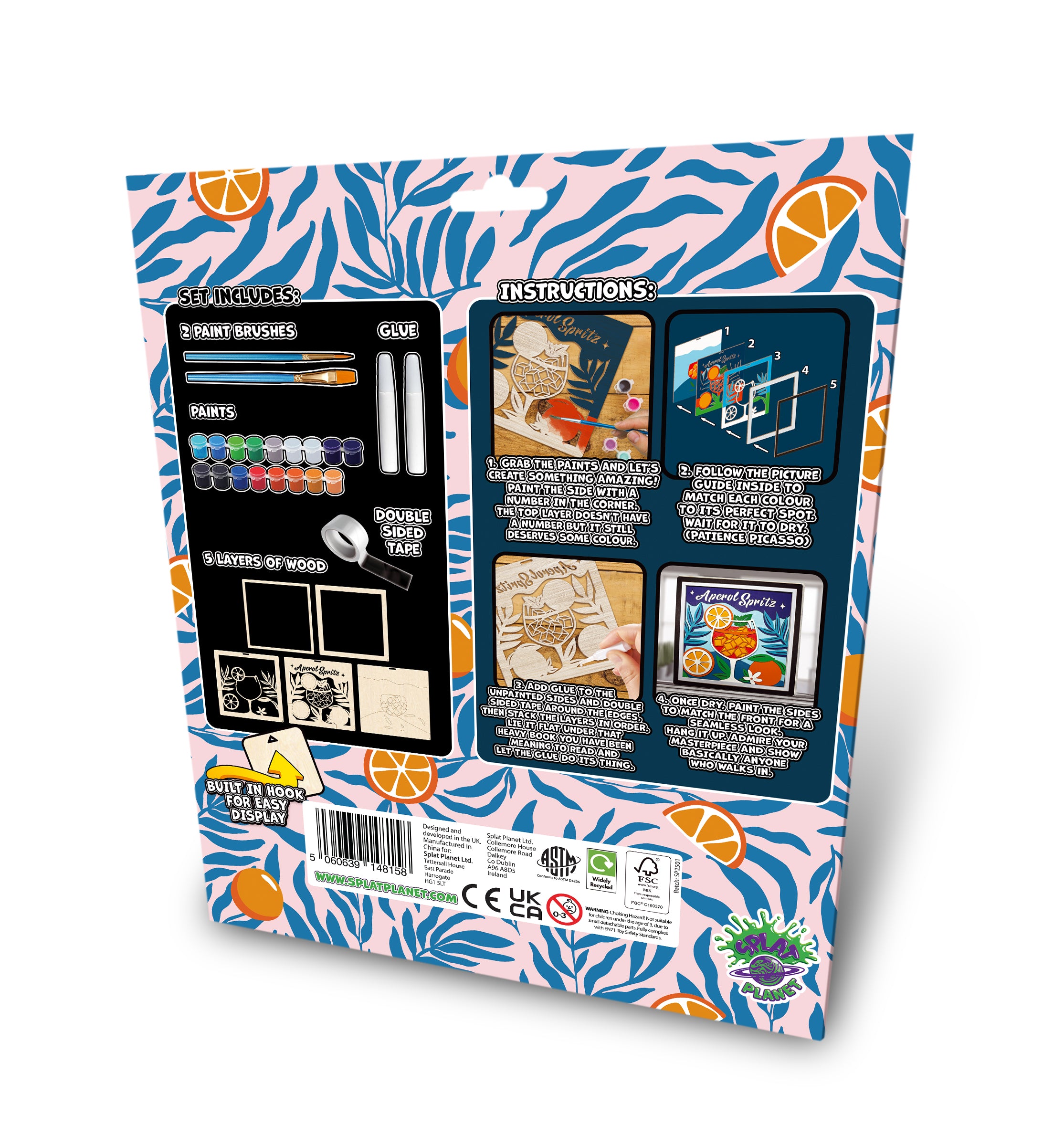 Wooden Aperol Spritz Art Craft Kit