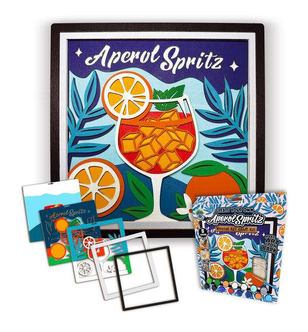 Wooden Aperol Spritz Art Craft Kit