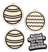 Splat Planet Mess-Free Clay Colouring Kit – Baubles | 3D Air-Dry Clay Christmas Decoration Craft for Kids