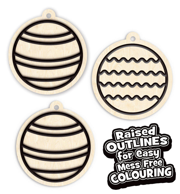 Splat Planet Mess-Free Clay Colouring Kit – Baubles | 3D Air-Dry Clay Christmas Decoration Craft for Kids