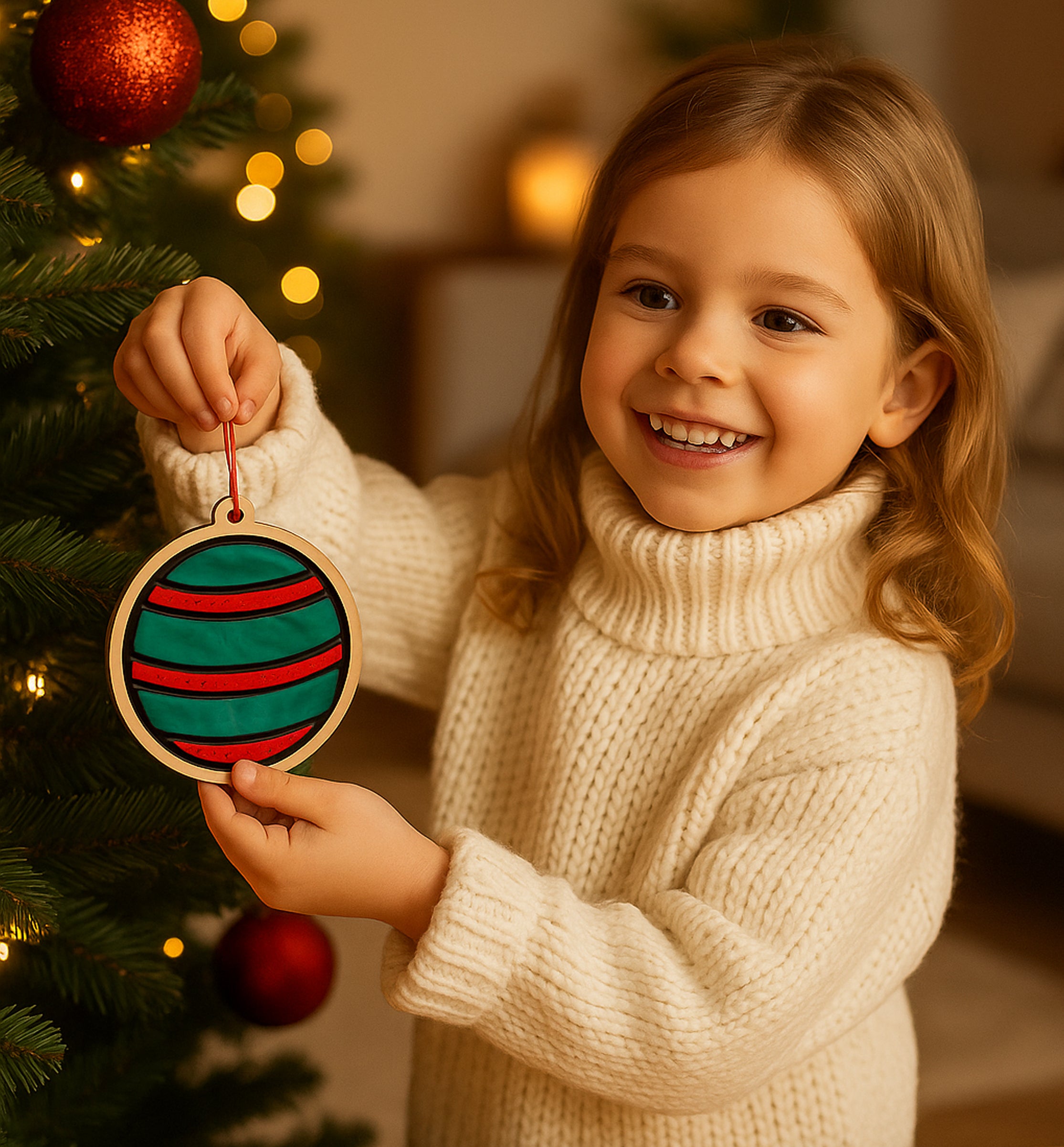 Splat Planet Mess-Free Clay Colouring Kit – Baubles | 3D Air-Dry Clay Christmas Decoration Craft for Kids