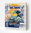 Great Wave clay painting kit with canvas mounted art board, colourful air-dry clay and sculpting tools, offering mess-free sensory play and screen-free creative crafting.