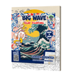 Great Wave clay painting kit with canvas mounted art board, colourful air-dry clay and sculpting tools, offering mess-free sensory play and screen-free creative crafting.