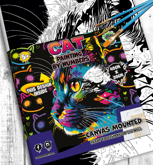 Cat paint by number, Cat painting, Cat painting for kids, Cat painting easy, Cat painting by numbers uk, Cat painting set, washable acrylic paints, Cat gifts for girls, paint by number on canvas, paint by numbers ready for wall mounting, paint by numbers for kids, paint by numbers for beginners, paint by numbers for children, paint by numbers with frame, framed paint by numbers, cat gifts for girls, gifts for cat lovers, cat gifts for women, cat gifts for kid, arts and crafts for adults