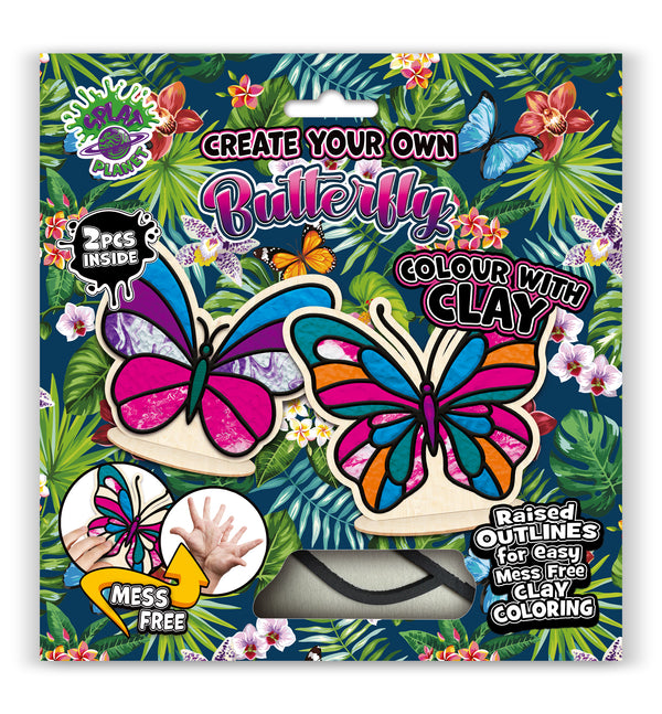 Butterfly clay colouring kit, Butterfly clay art set, Butterfly modelling clay craft, DIY Butterfly clay activity, Colourful butterfly craft kit, Nature themed clay art, Butterfly creative project for kids, Sensory clay colouring set, Kids butterfly craft kit, Butterfly gift for girls, Non-toxic clay craft.
