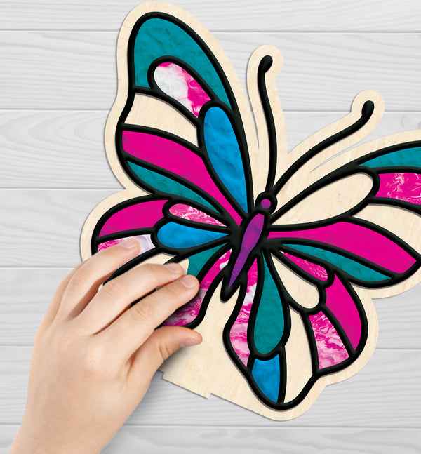 Butterfly clay colouring kit, Butterfly clay art set, Butterfly modelling clay craft, DIY Butterfly clay activity, Colourful butterfly craft kit, Nature themed clay art, Butterfly creative project for kids, Sensory clay colouring set, Kids butterfly craft kit, Butterfly gift for girls, Non-toxic clay craft.