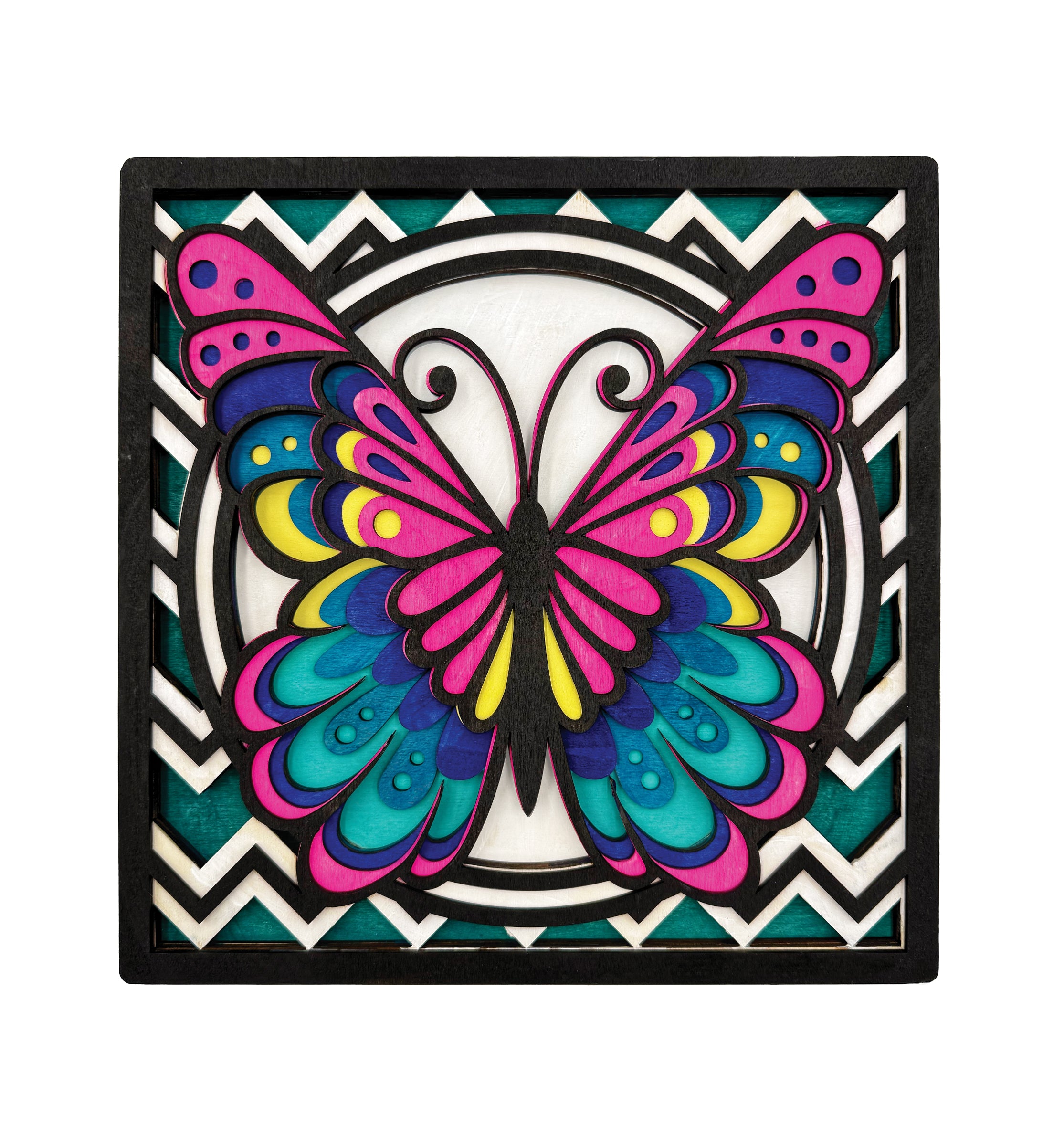 Butterfly wooden art kit, Butterfly craft kit for kids, Layered butterfly wood painting set, DIY Butterfly craft, Colourful butterfly décor, Nature themed wooden art, Kids butterfly project, Creative butterfly craft kit.