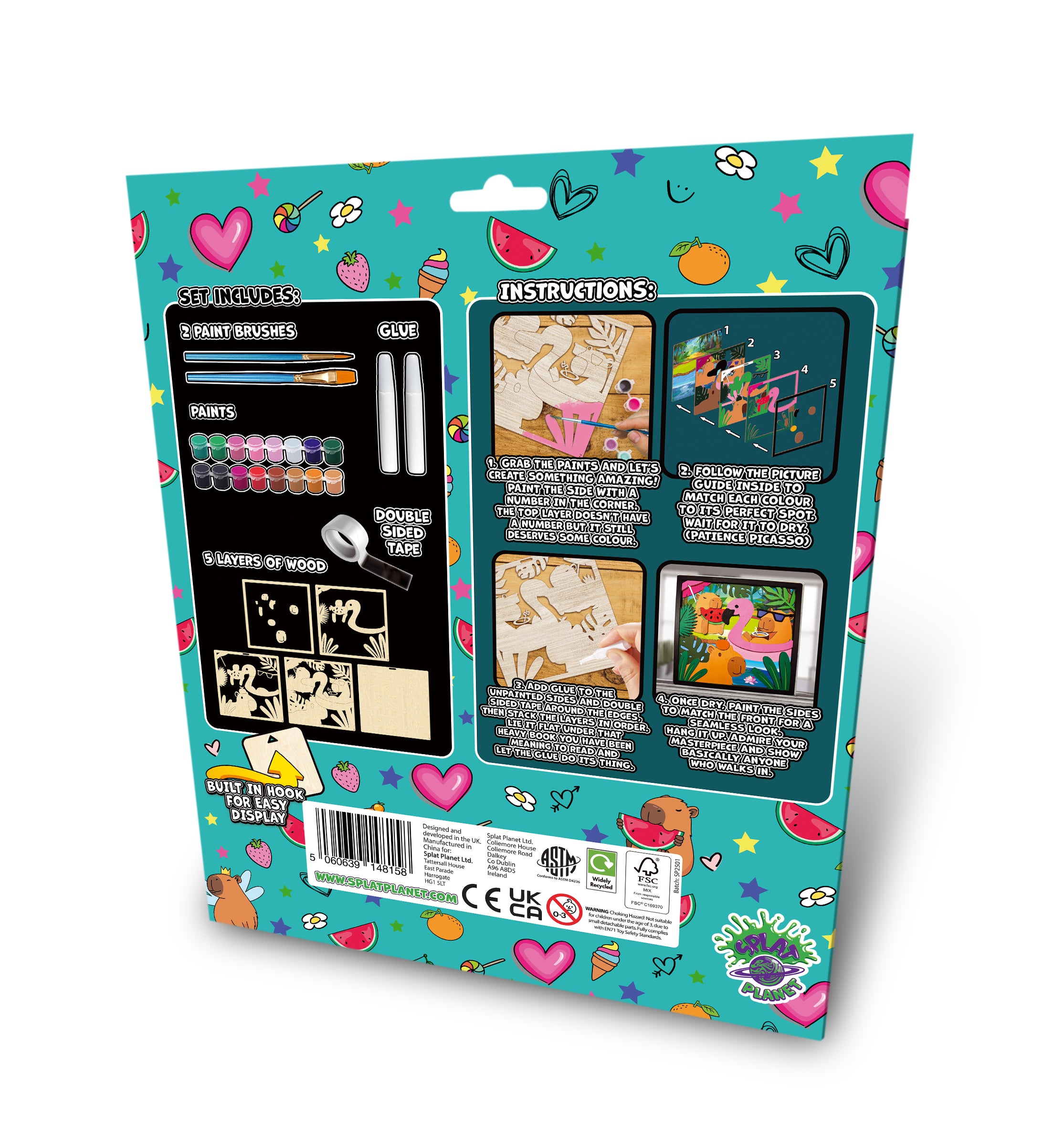 Wooden Capybara Art Craft Kit