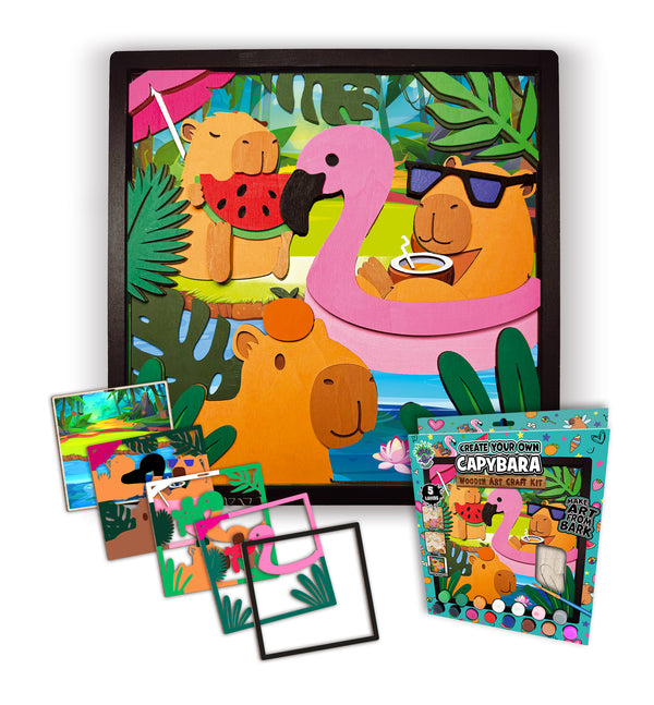Wooden Capybara Art Craft Kit