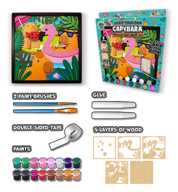 Wooden Capybara Art Craft Kit