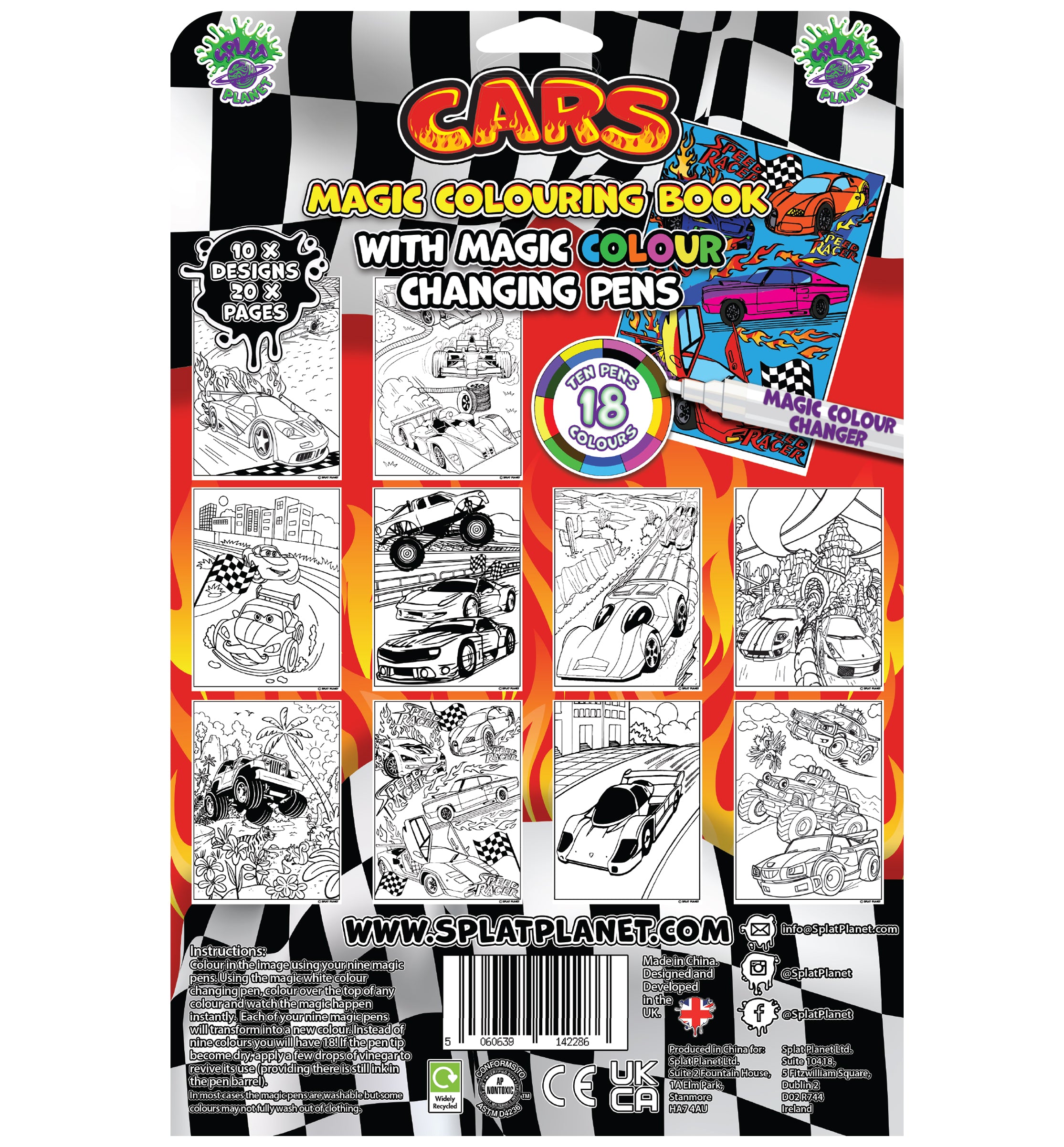 Cars, Racing cars, Sports cars, Supercars, Vehicles, Trucks, Monster trucks, Fire engine, Police car, Ambulance, Construction vehicles, Digger, Bulldozer, Transport, Vehicle colouring, Car colouring book, Kids cars, Boys colouring, Girls colouring, Fibracolour, fibra colour, magic colour changing pens, colour changing, magic pens, felt tips, colouring book, childrens gift, kids unique present, amazing colouring book
