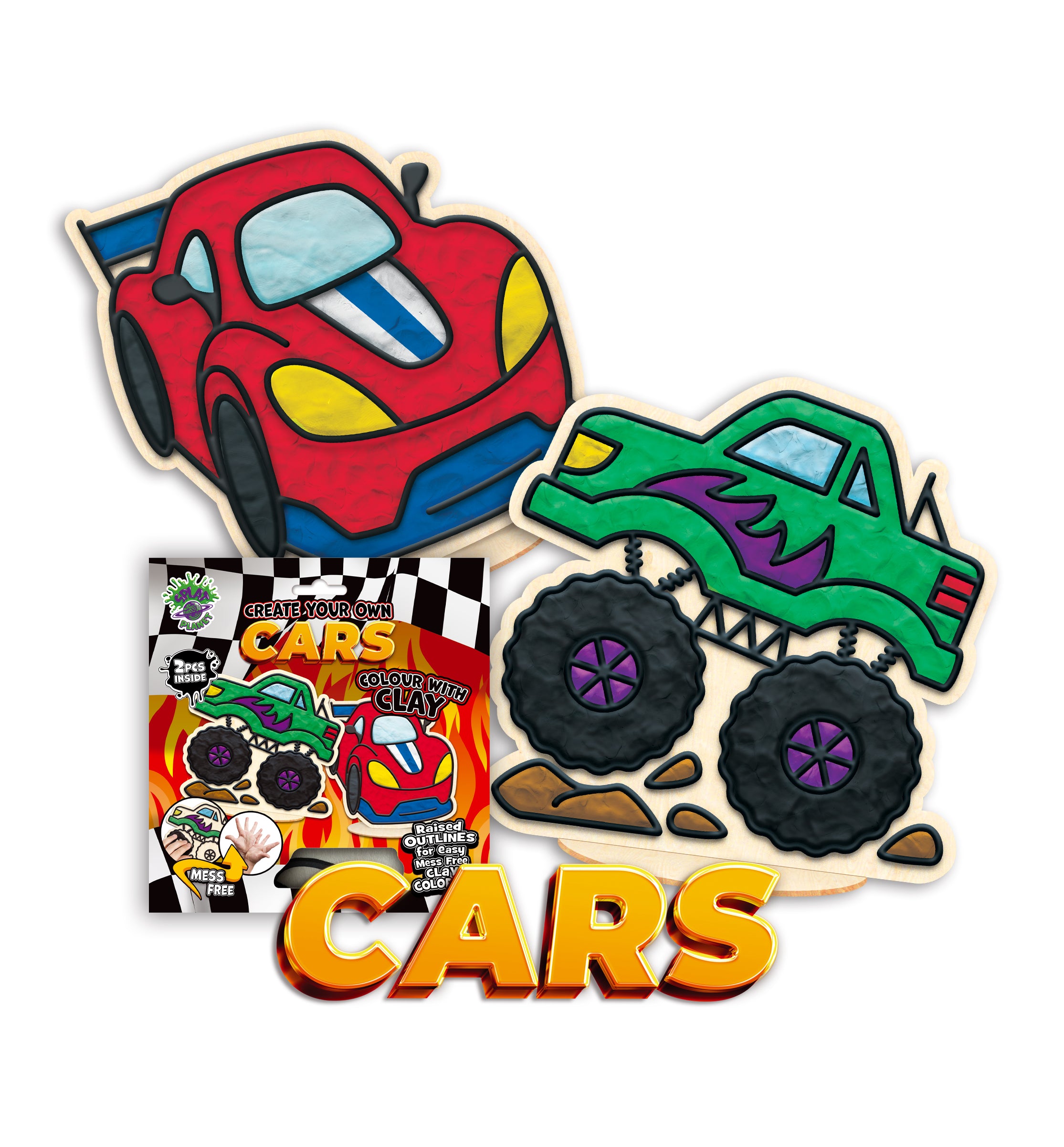 Cars clay colouring kit, Car themed clay art set, Car clay craft for kids, DIY car modelling kit, 3D car clay project, Sensory car clay kit, Creative car craft activity, Non-toxic clay craft set, Vehicle clay art kit, Kids car craft