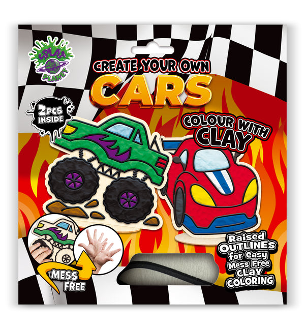 Cars clay colouring kit, Car themed clay art set, Car clay craft for kids, DIY car modelling kit, 3D car clay project, Sensory car clay kit, Creative car craft activity, Non-toxic clay craft set, Vehicle clay art kit, Kids car craft