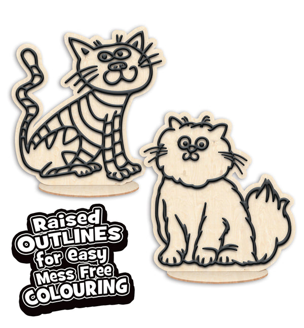 Cat clay colouring kit, Cat clay art set, Cute cat modelling craft, DIY cat clay activity, Cat creative kit for kids, Cat lover arts and crafts, Adorable cat clay project, Non-toxic clay colouring set, Kids cat craft kit, Kitty themed modelling set, Cat gift for children.