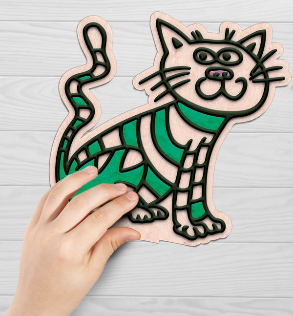 Cat clay colouring kit, Cat clay art set, Cute cat modelling craft, DIY cat clay activity, Cat creative kit for kids, Cat lover arts and crafts, Adorable cat clay project, Non-toxic clay colouring set, Kids cat craft kit, Kitty themed modelling set, Cat gift for children.