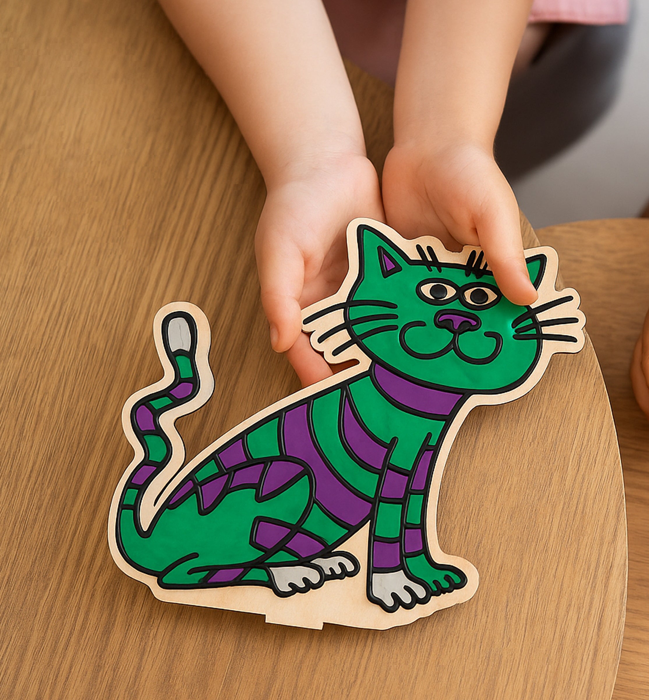 Cat clay colouring kit, Cat clay art set, Cute cat modelling craft, DIY cat clay activity, Cat creative kit for kids, Cat lover arts and crafts, Adorable cat clay project, Non-toxic clay colouring set, Kids cat craft kit, Kitty themed modelling set, Cat gift for children.