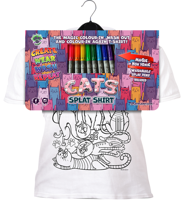 kids, children, eatsleepdoodle, eat sleep doodle, grafix, chlidrens, colour in t-shirt, colour in tshirt, colour in t shirt, color in t-shirt, color in t shirt,  colour in wash out colour in again, magic colouring, fabric pens, splat planet, colouring, colour in, washable pens, magic, toddlers, Kids, magic,  colouring, fabric pens, boys, girls, toddlers, gift, christmas present, unique easter present, easter present, easter gift, kids gift, cats, cats colouring, cats coloring, meow,
