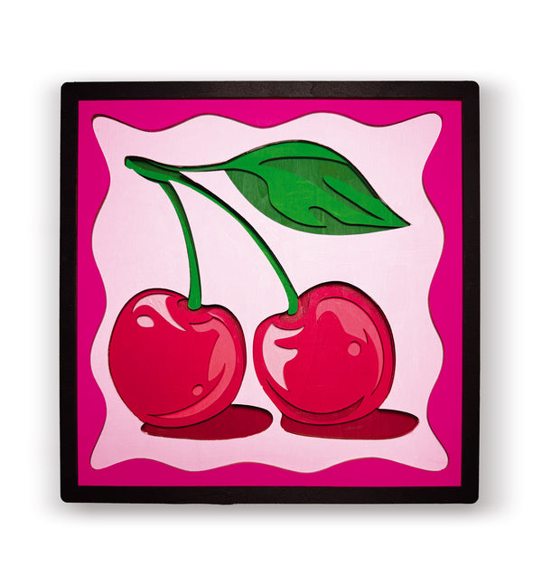 Wooden Cherry Pop Art Craft Kit