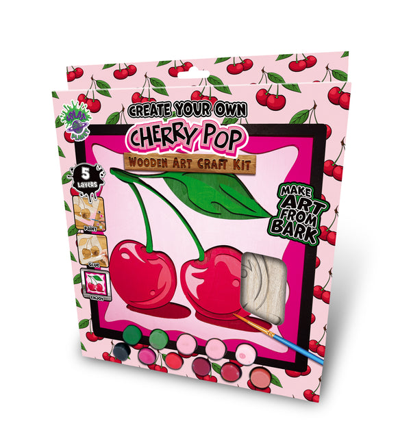 Wooden Cherry Pop Art Craft Kit