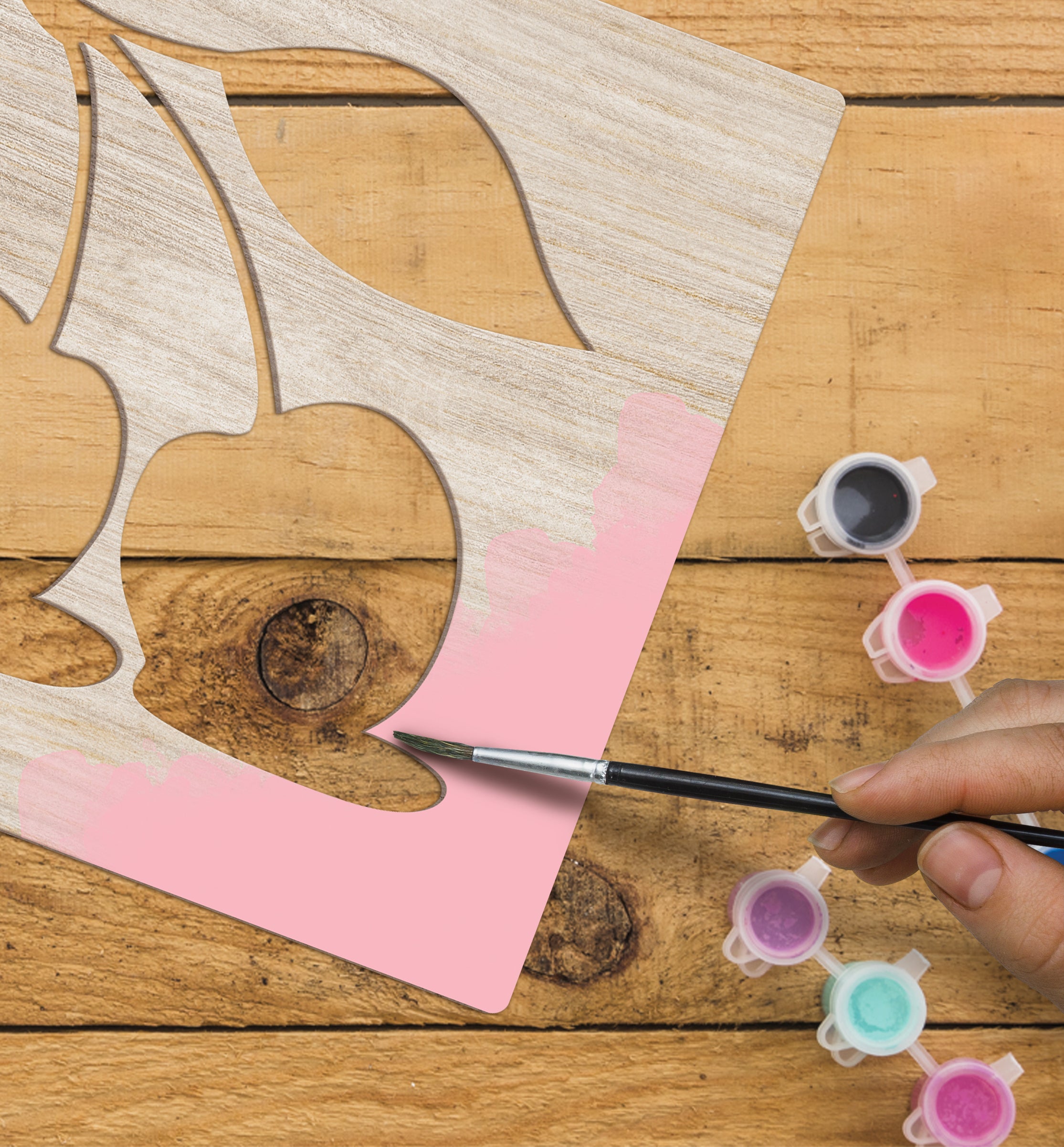 Wooden Cherry Pop Art Craft Kit