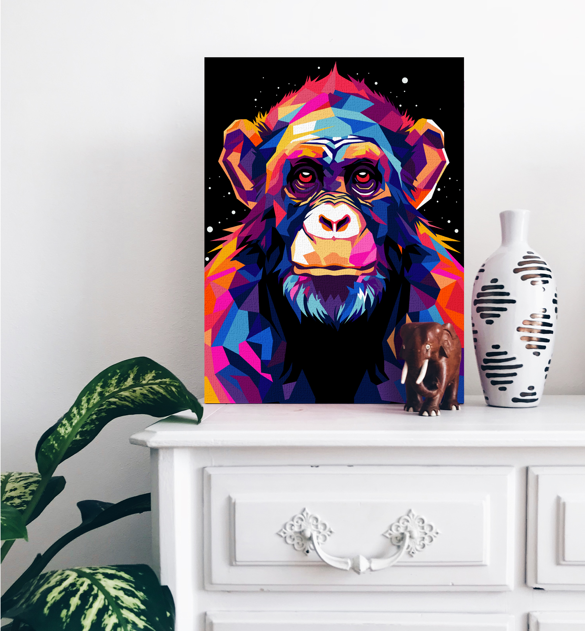 Monkey paint by number, Monkey painting, Monkey painting for kids, Monkey painting easy, Monkey painting by numbers uk, Monkey painting set, washable acrylic paints, Monkey gifts for girls, paint by number on canvas, paint by numbers ready for wall mounting, paint by numbers for kids, paint by numbers for beginners, paint by numbers for children, framed paint by numbers, monkey gifts for girls, gifts for monkey lovers, monkey gifts for women, monkey gifts for kid, arts and crafts for adults